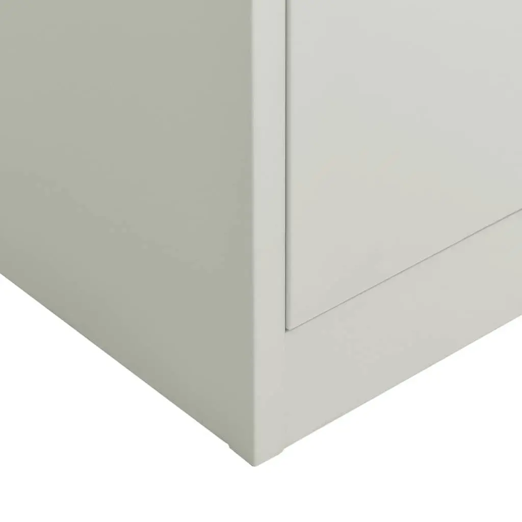 Steel Locker Cabinet Grey 4 Shelf Storage Organiser Home 90W x 40D x 180H cm