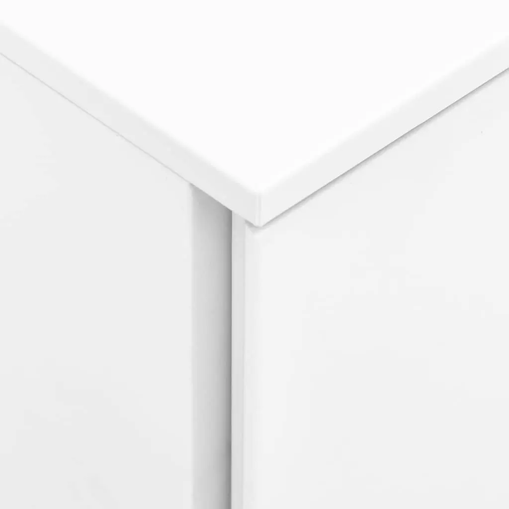 Mobile File Cabinet Office Storage White Steel 2 Drawer