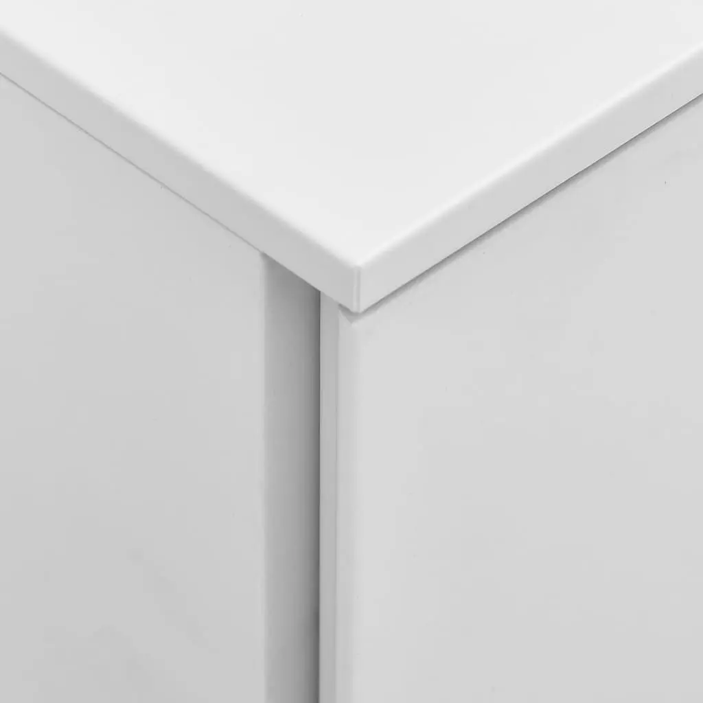 Mobile File Cabinet Office Storage 2 Drawer Grey Steel
