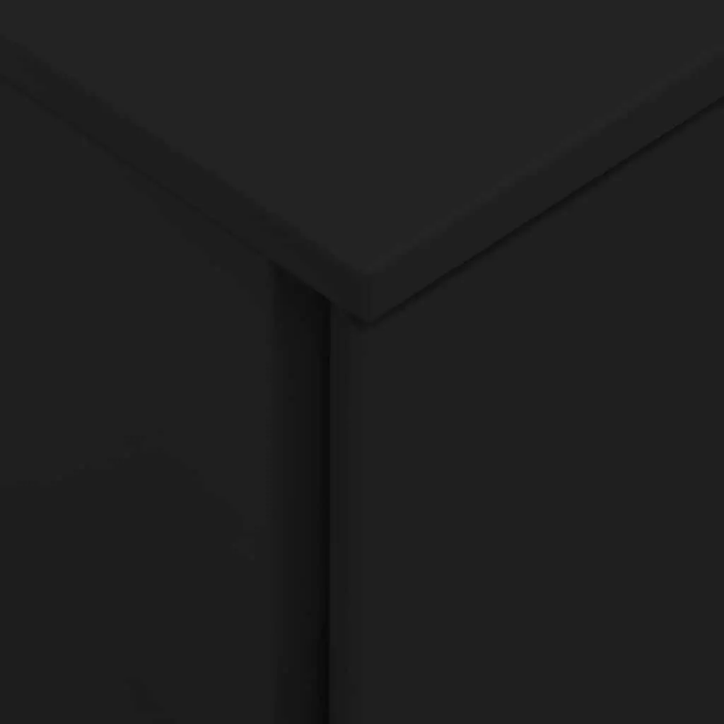Mobile File Cabinet Office Filing Storage 2 Drawer Black Steel 39W x 45D x 67H cm