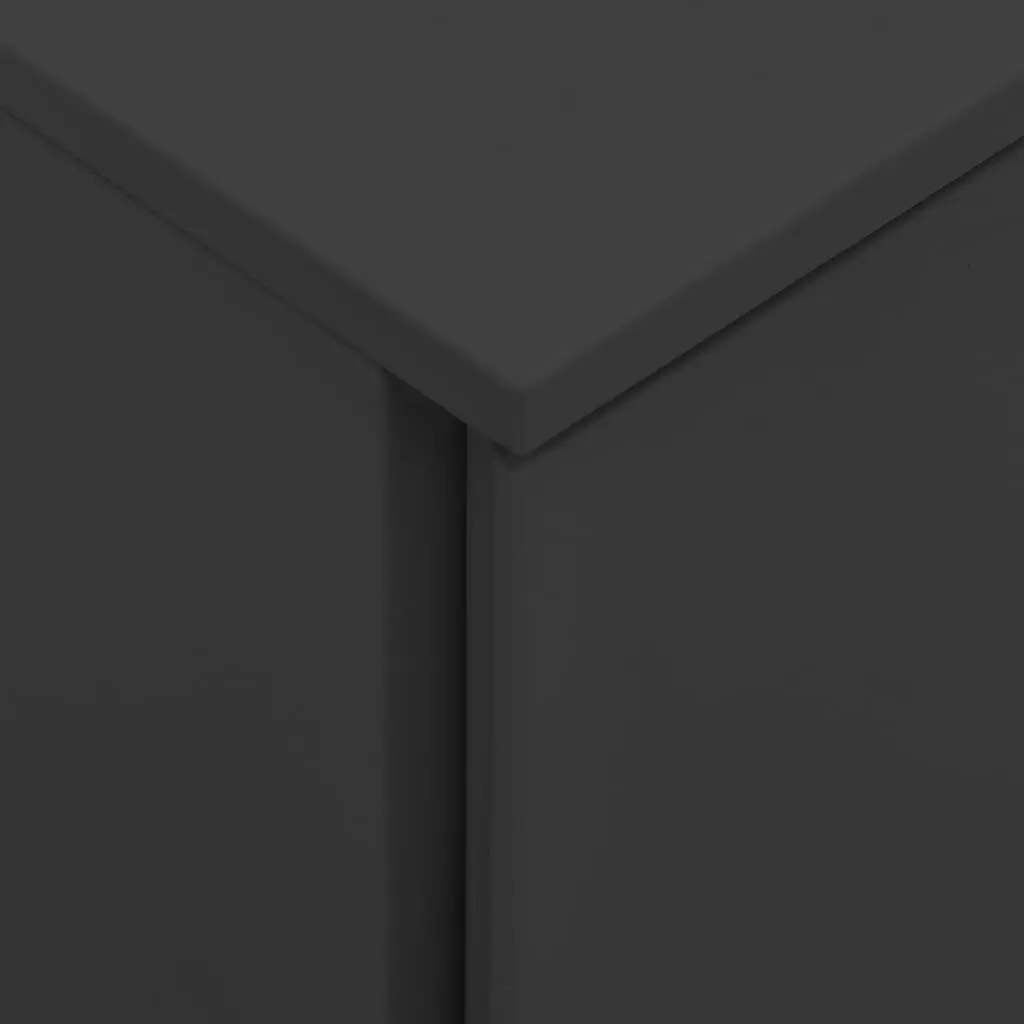 Mobile Filing Cabinet Office Storage 2 Drawer Anthracite Steel
