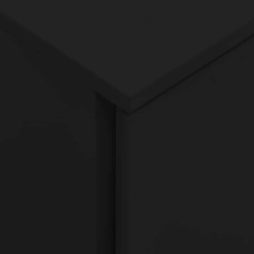 Mobile File Cabinet Office Filing Storage 3 Drawer Steel Black