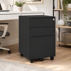 3 Drawer Anthracite Mobile Filing Cabinet - Specifications