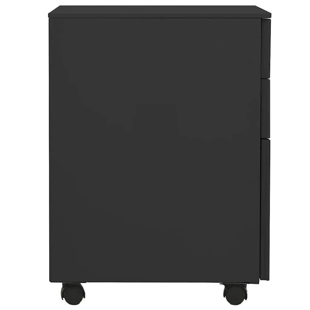 3 Drawer Anthracite Mobile Filing Cabinet