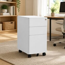 Compact Mobile File Cabinet Dimensions: 30x45x59cm, Steel