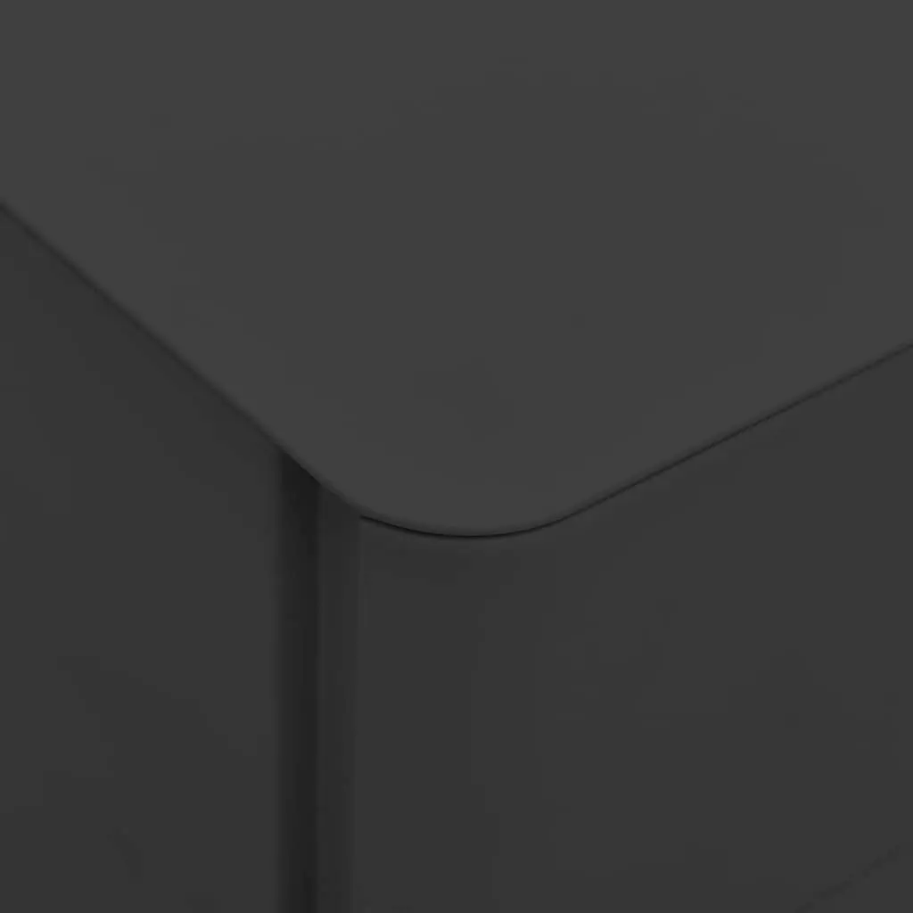 Mobile File Cabinet 3 Drawer Office Storage Steel Anthracite with Lock Pencil