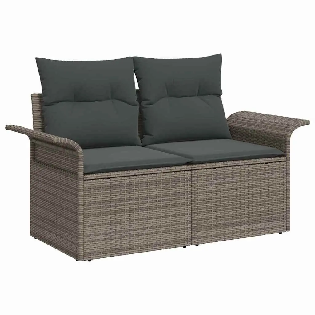 Garden Sofa Set Outdoor Use 7 Piece Poly Rattan Brown