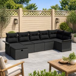 Garden Sofa Set 7 Pieces: Dimensions, Materials, Features