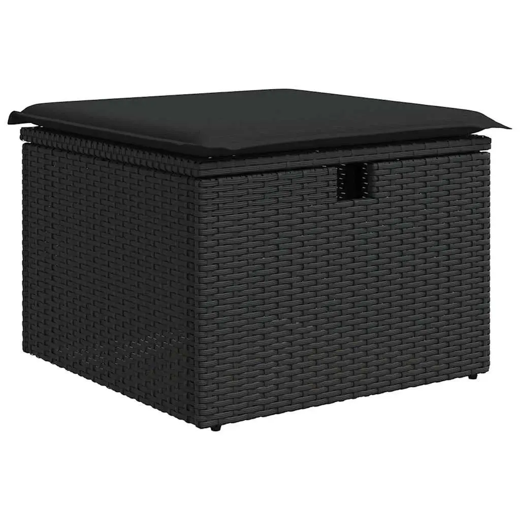 Garden Sofa Set 7 Pieces Modular Outdoor Furniture with Cushions Poly Rattan
