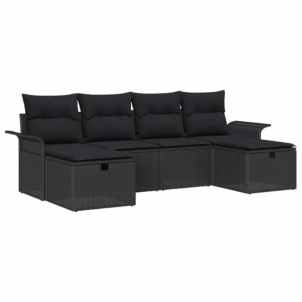 Garden Sofa Set Outdoor Furniture Modular 6 Pieces Grey
