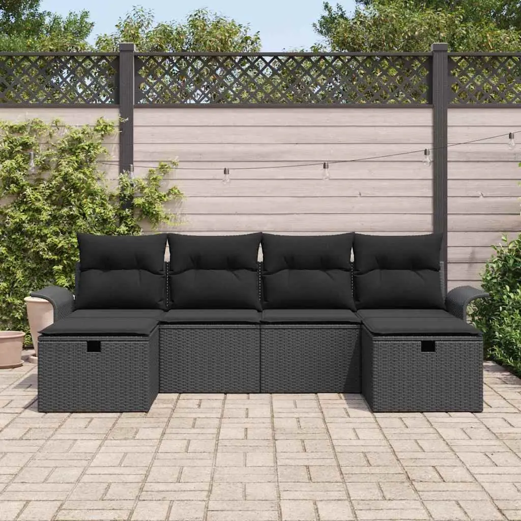Garden Sofa Set Outdoor Furniture Modular 6 Pieces Grey