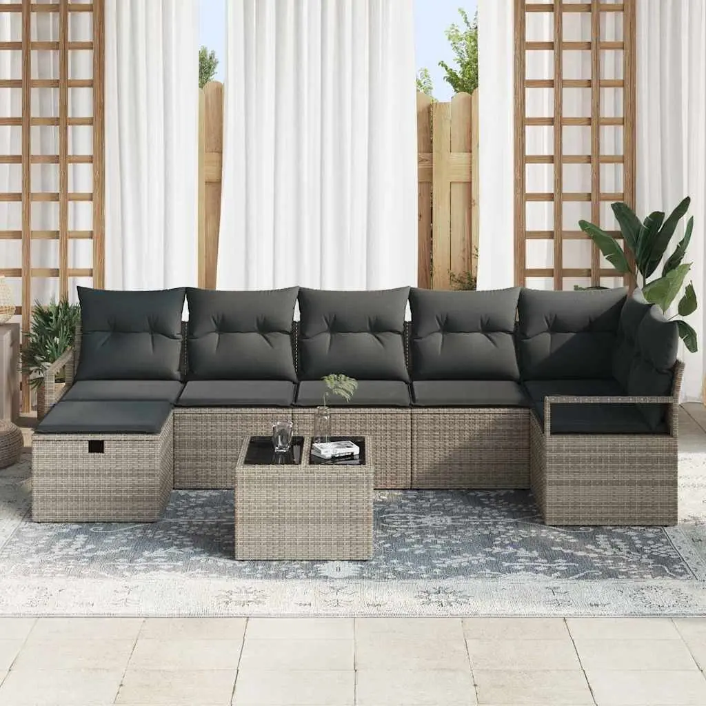 Outdoor Sofa Set Garden Grey Modular 4 Piece Patio Furniture