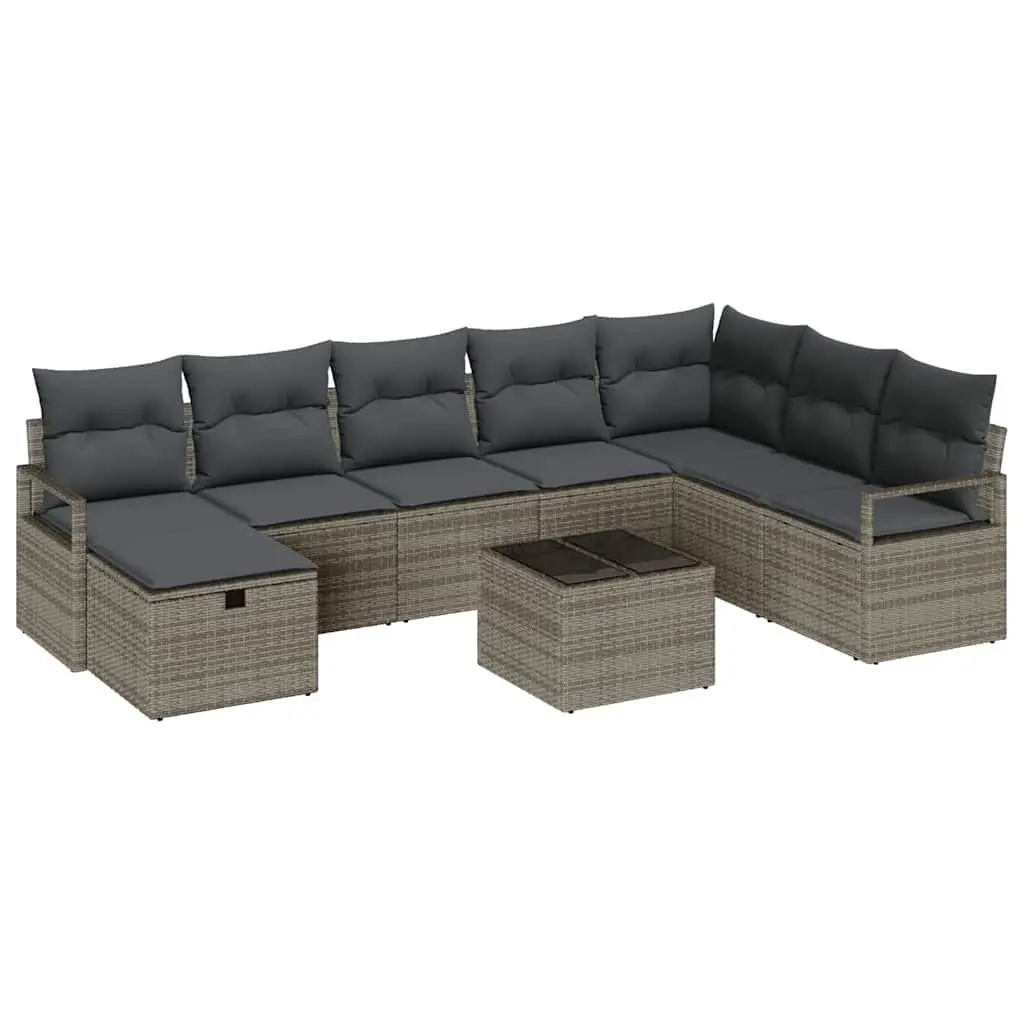 Garden Sofa Set 6 Piece Outdoor Furniture Patio Modular Grey