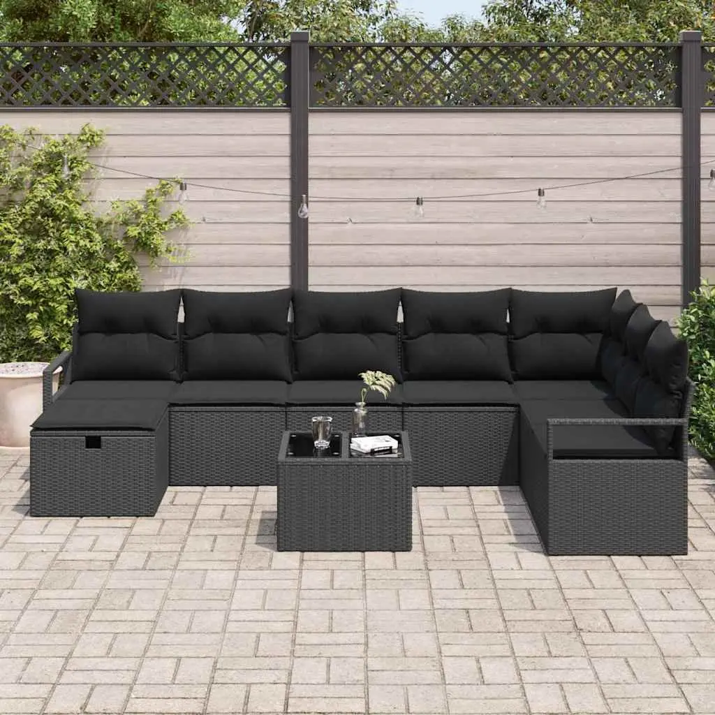 Modular Outdoor Sofa Set 6 Piece Poly Rattan Furniture for Garden and Patio
