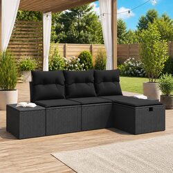 Specifications of Black Poly Rattan Outdoor Sofa Set