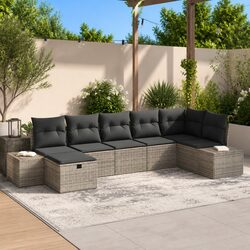 Factual Specifications of 7-Piece Grey Outdoor Sofa Set