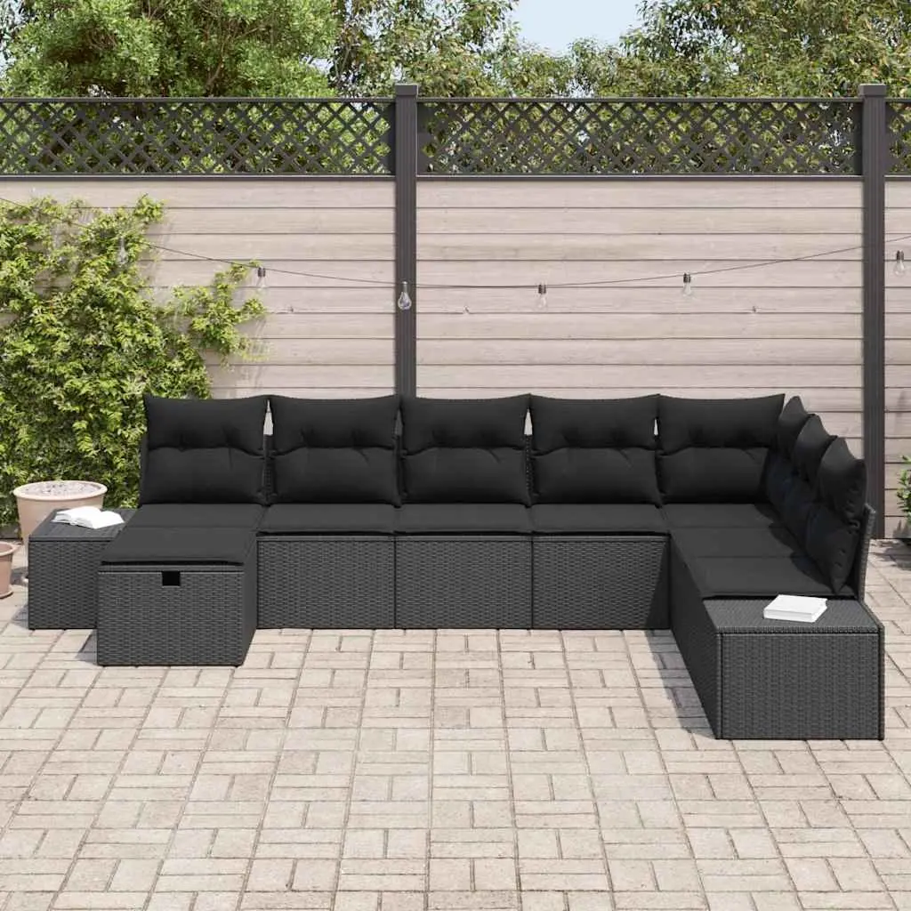 8-Piece Modular Outdoor Sofa Set with Cushions