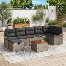 Specifications of 8-Piece Grey Modular Outdoor Sofa Set