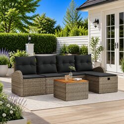 6 Piece Outdoor Sofa Set Specifications - Modular Design