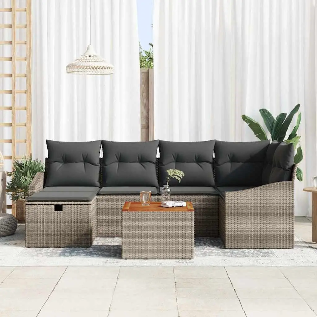 7-Piece Grey Outdoor Sofa Set