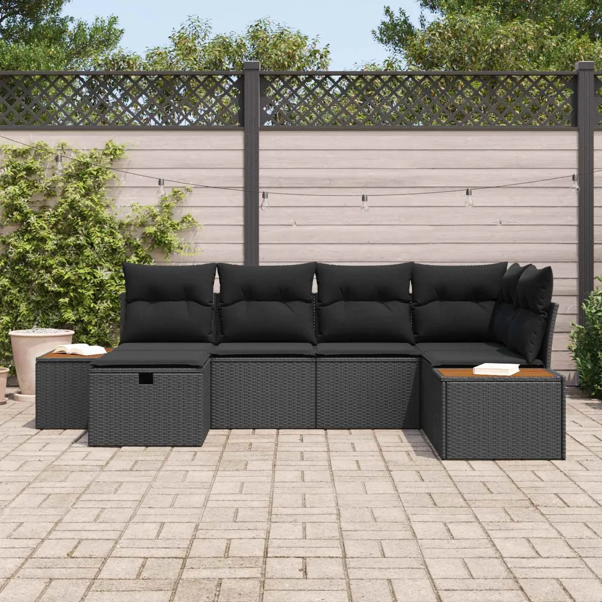 Modular Garden Sofa Set with Cushion Storage