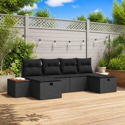 6-Piece Modular Garden Sofa Set: Dimensions and Features