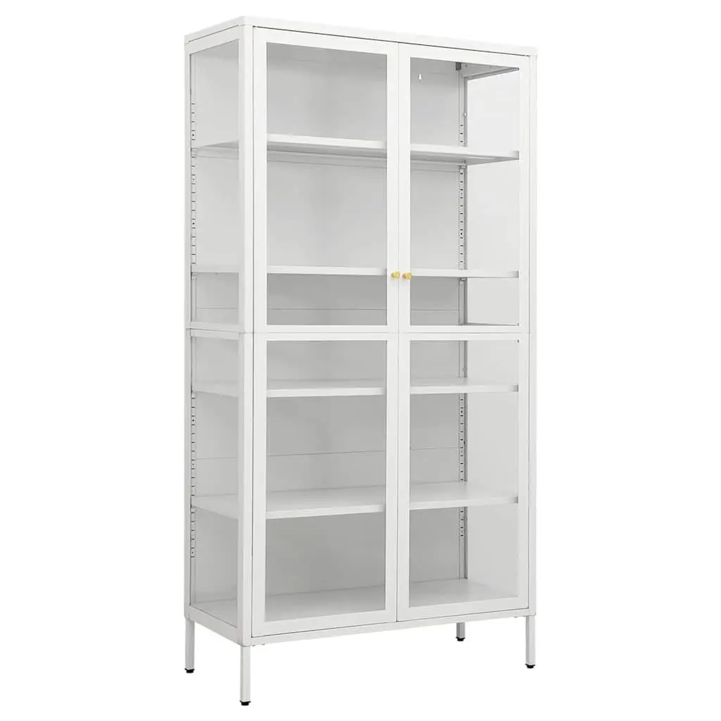 Storage Cabinet for Home 90x40x180cm Tempered Glass Display Shelving Unit