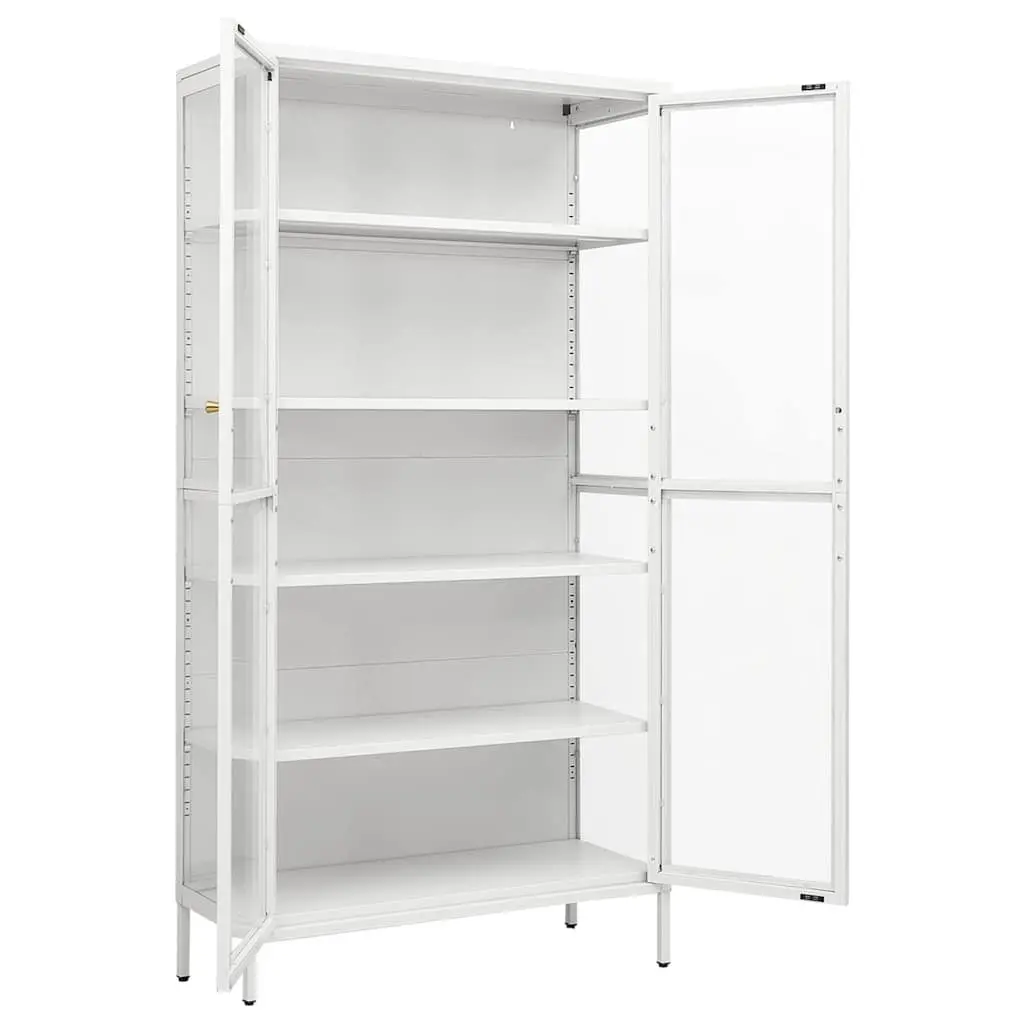 Storage Cabinet for Home 90x40x180cm Tempered Glass Display Shelving Unit
