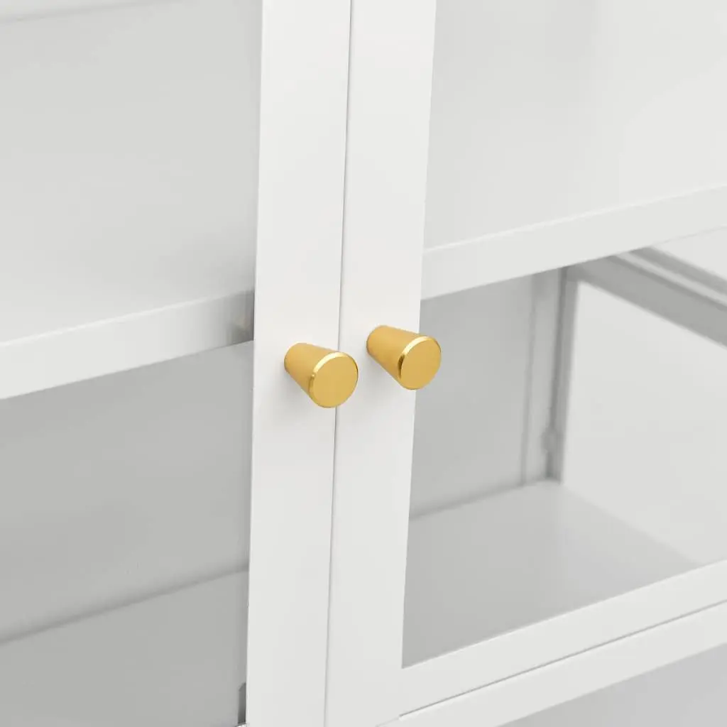 Storage Cabinet for Home 90x40x180cm Tempered Glass Display Shelving Unit