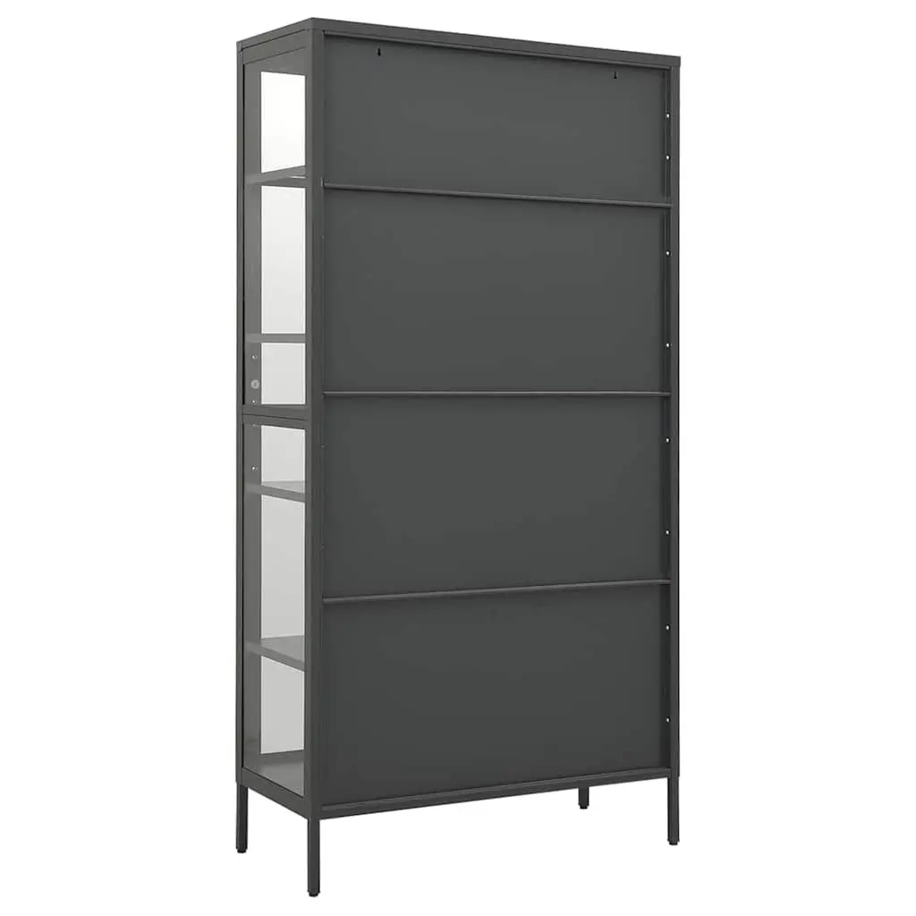 Display Cabinet Anthracite Storage Unit Adjustable Shelves Home Furniture
