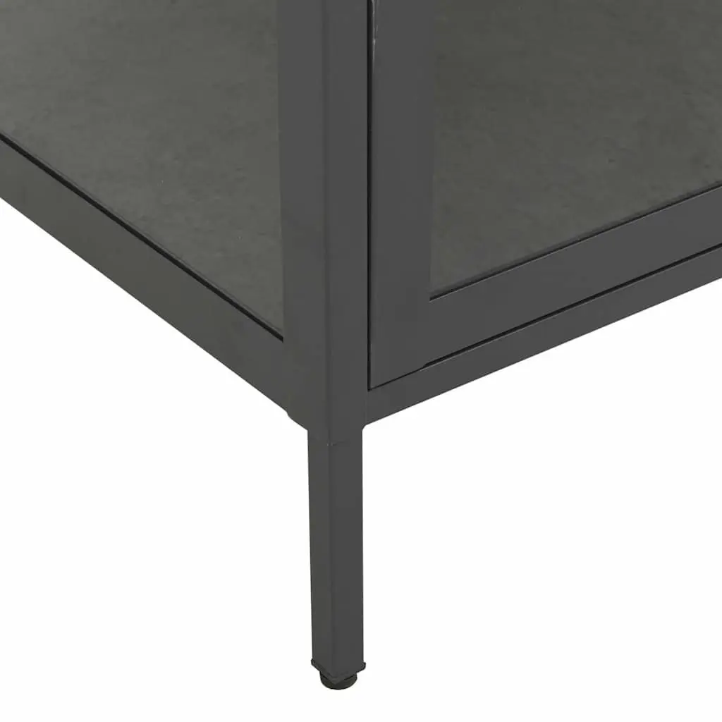 Display Cabinet Anthracite Storage Unit Adjustable Shelves Home Furniture