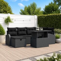 Garden Sofa Set - 7 Piece Modular with Storage
