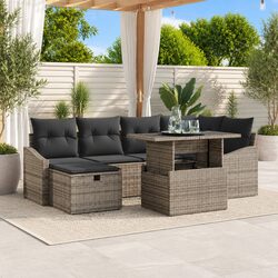 Specifications of 7 Piece Grey Rattan Garden Sofa Set