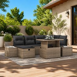 7-Piece Garden Sofa Set: Dimensions and Details