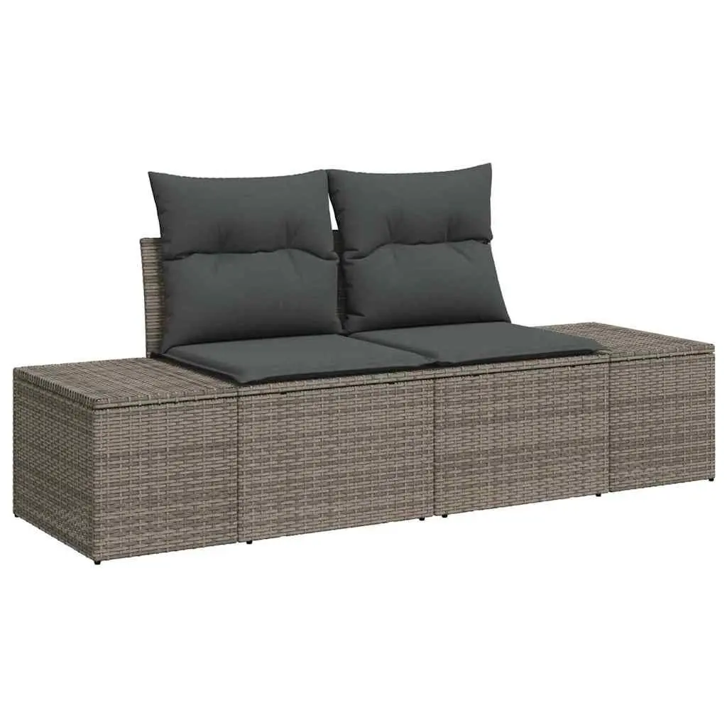 Modular Garden Sofa Set Outdoor Living 7 Piece Height-Adjustable Grey