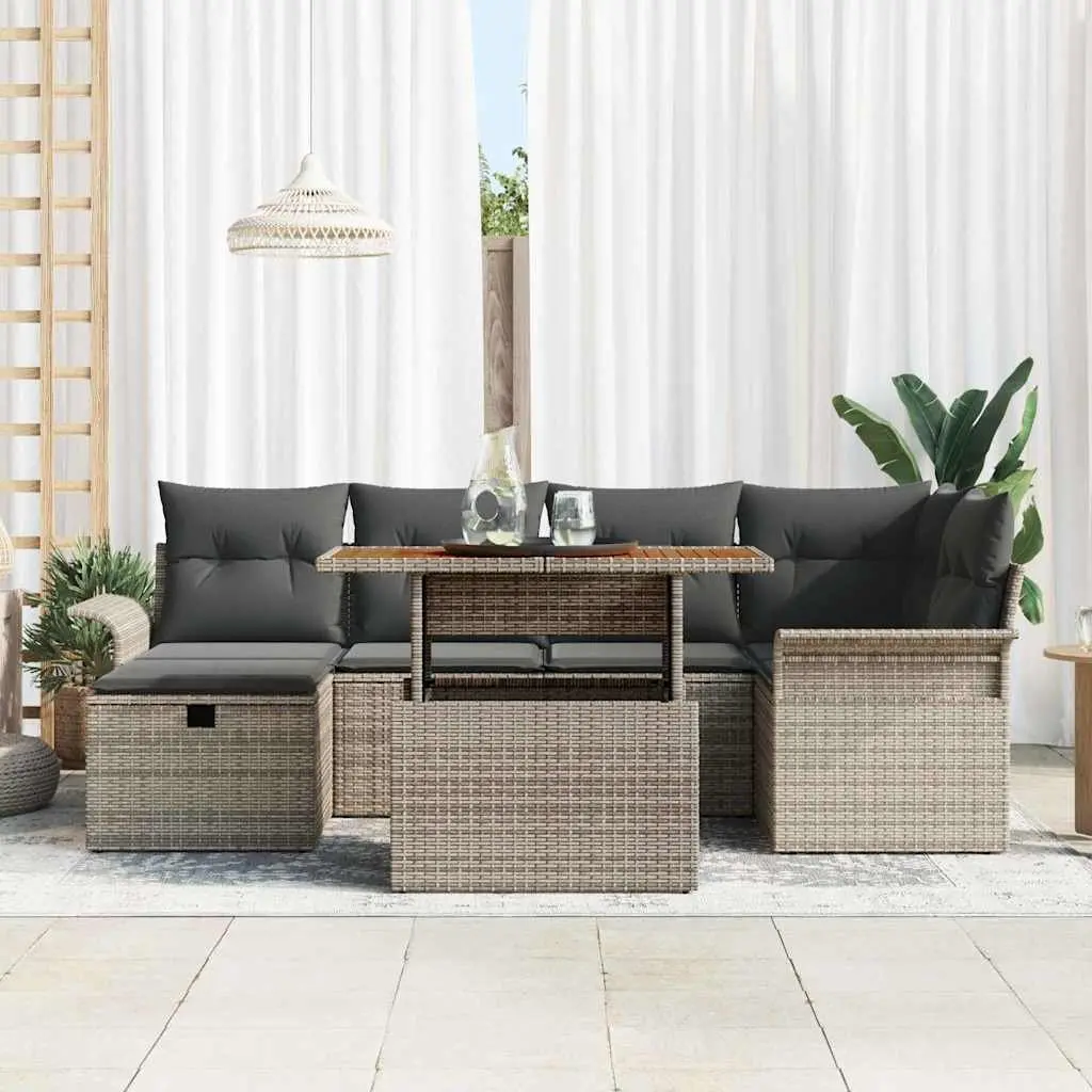7-Piece Height Adjustable Garden Sofa Set