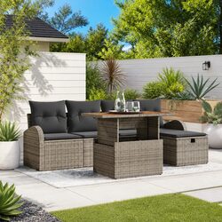 Garden Sofa Set Specifications: 6 Pieces of Durable Furniture