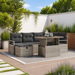 Specifications of 7-Piece Height-Adjustable Garden Sofa Set