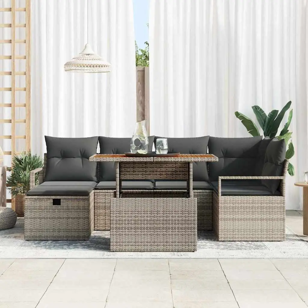7-Piece Height-Adjustable Garden Sofa Set
