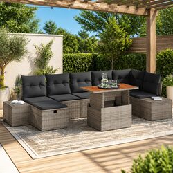 8 Piece Garden Sofa Set Specifications - Modular Design