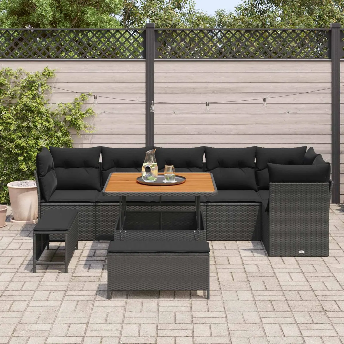 9-Piece Modular Garden Sofa Set