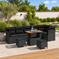 Specifications of 9 Piece Modular Garden Sofa Set
