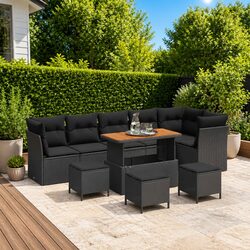 Specifications of 10-Piece Modular Garden Sofa Set
