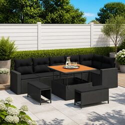 Garden Sofa Set: 9 Pieces of Height-Adjustable Modular Furniture
