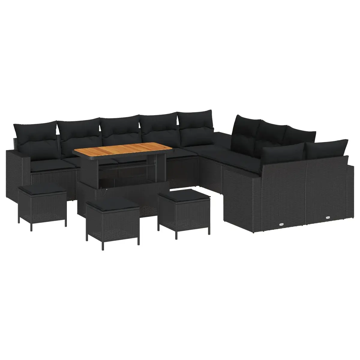 14-Piece Height-Adjustable Garden Sofa Set