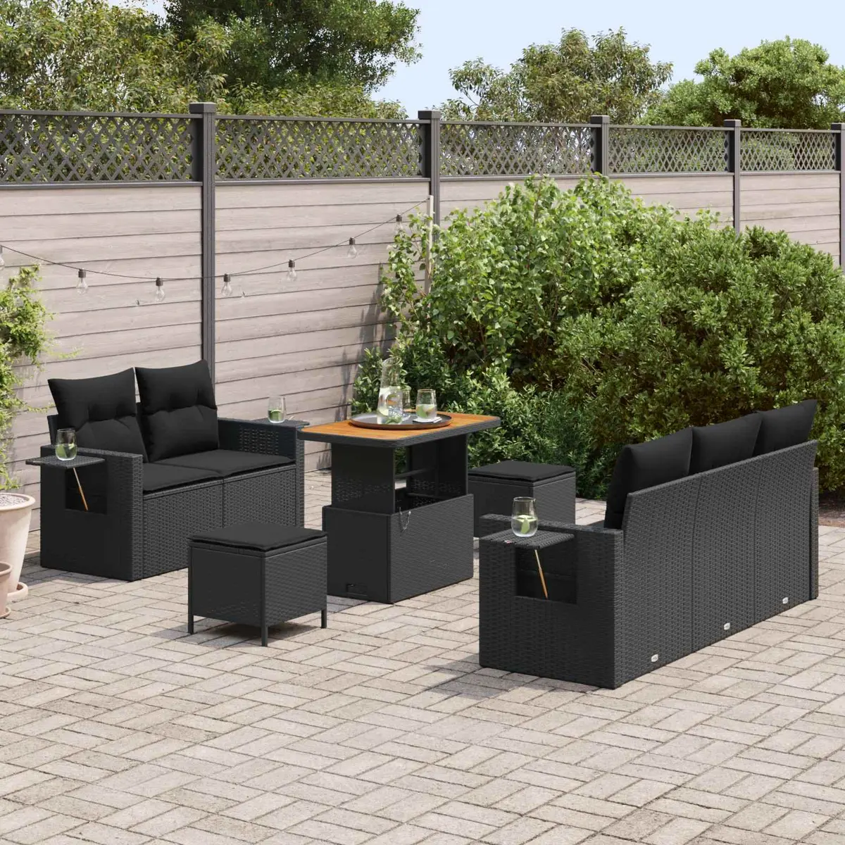8-Piece Modular Garden Sofa Set