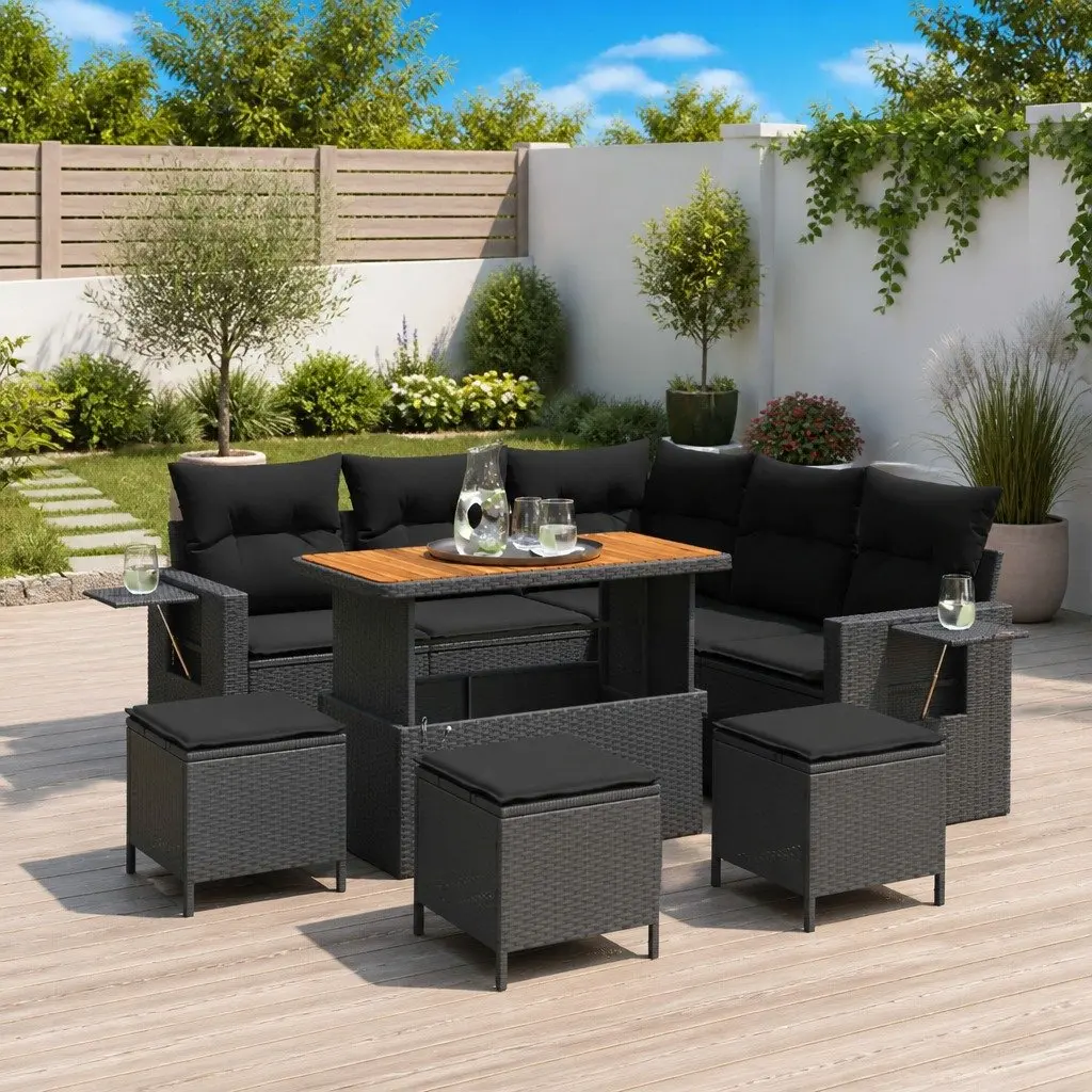 Modular Garden Sofa Set 9 Pieces