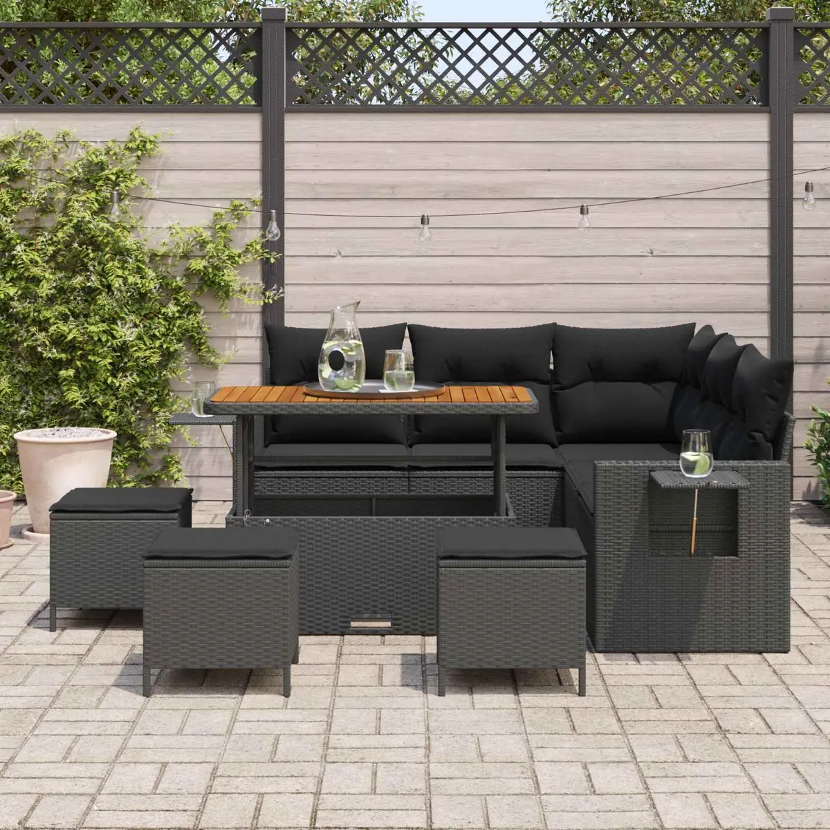 Modular Garden Sofa Set 9 Pieces