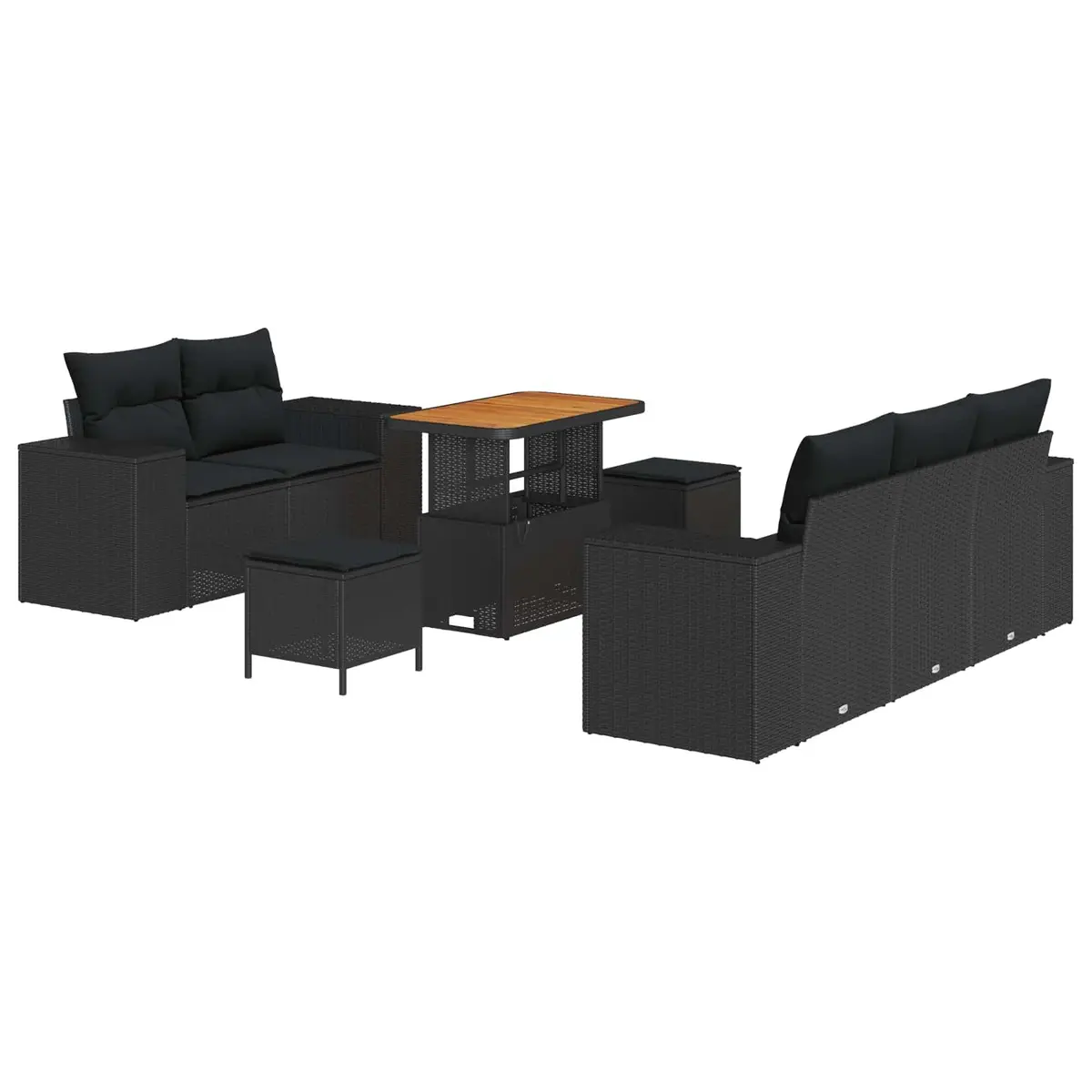 8-Piece Height-Adjustable Garden Sofa Set