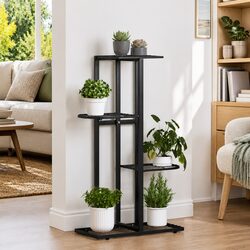 4-Tier Metal Plant Stand - Dimensions 43 x 22 x 76 cm